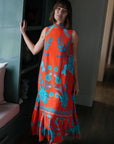 Sunset Coral Maxi Dress