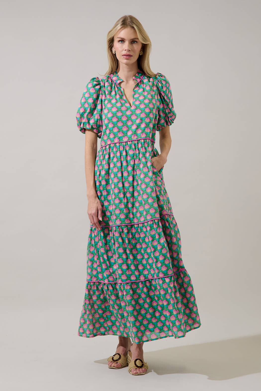 Gercy Abstract Maxi Dress