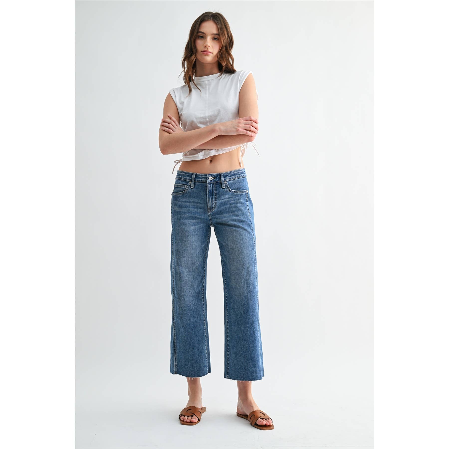 Coffee Run Mid Rise Straight Jeans