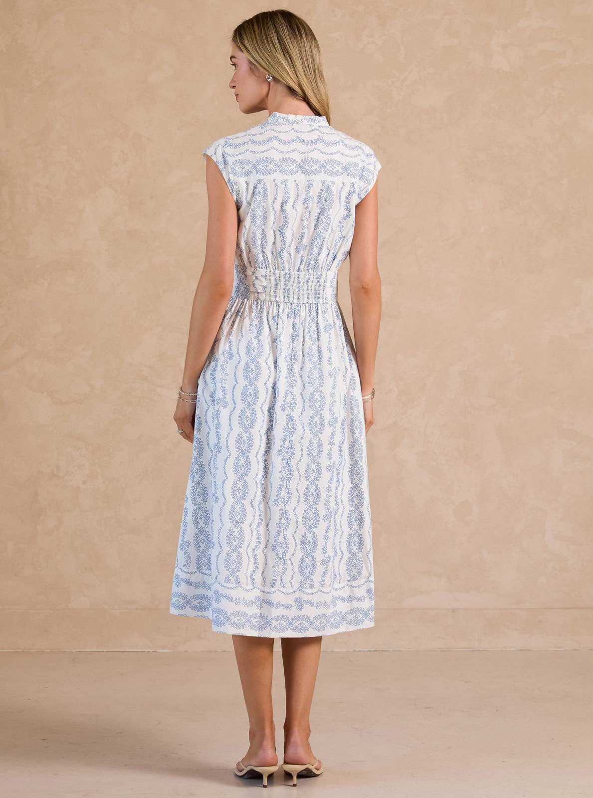 Sugar Petal Eyelet Midi Dress