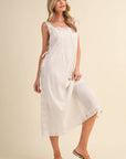 PREORDER: Fleur Romance Midi Dress-Off White