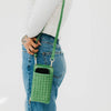 Woven Double Duty Phone Bag- Woven Emerald