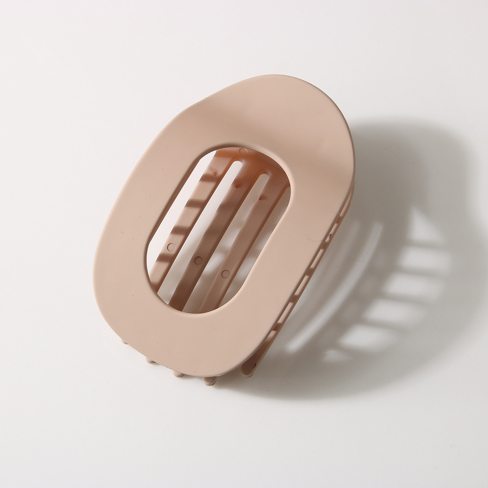 Oval Hair Clip-Apricot