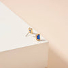 Birth Stone Stud Earrings- Dark Blue