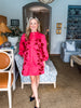 Round Top Rose Mini Dress