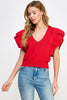 Meet Up Knit Top-Red