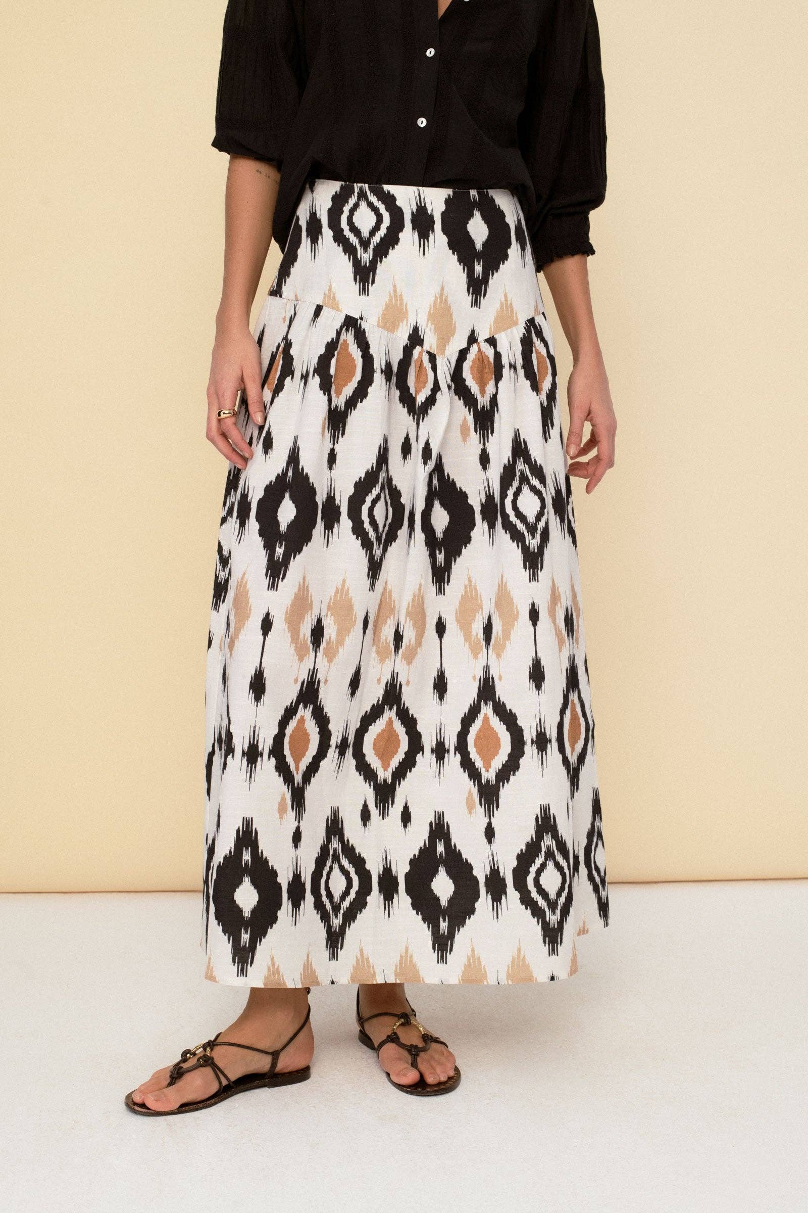 Midnight in Jaipur Midi Skirt
