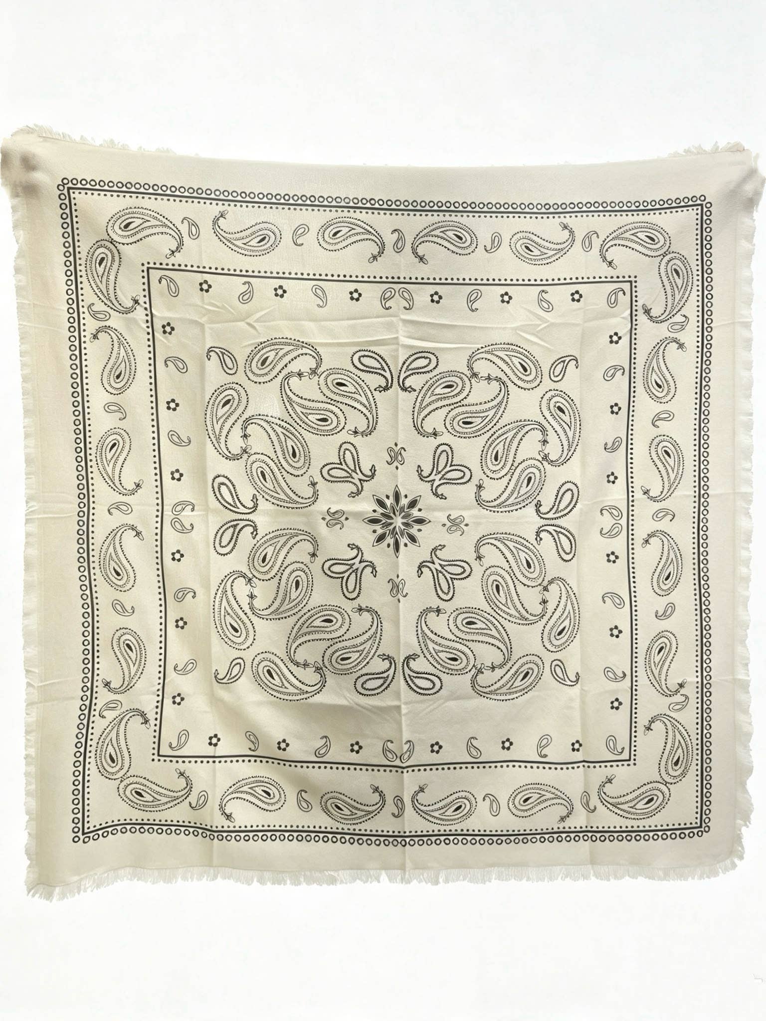 Old Town Paisley Scarf-Taupe