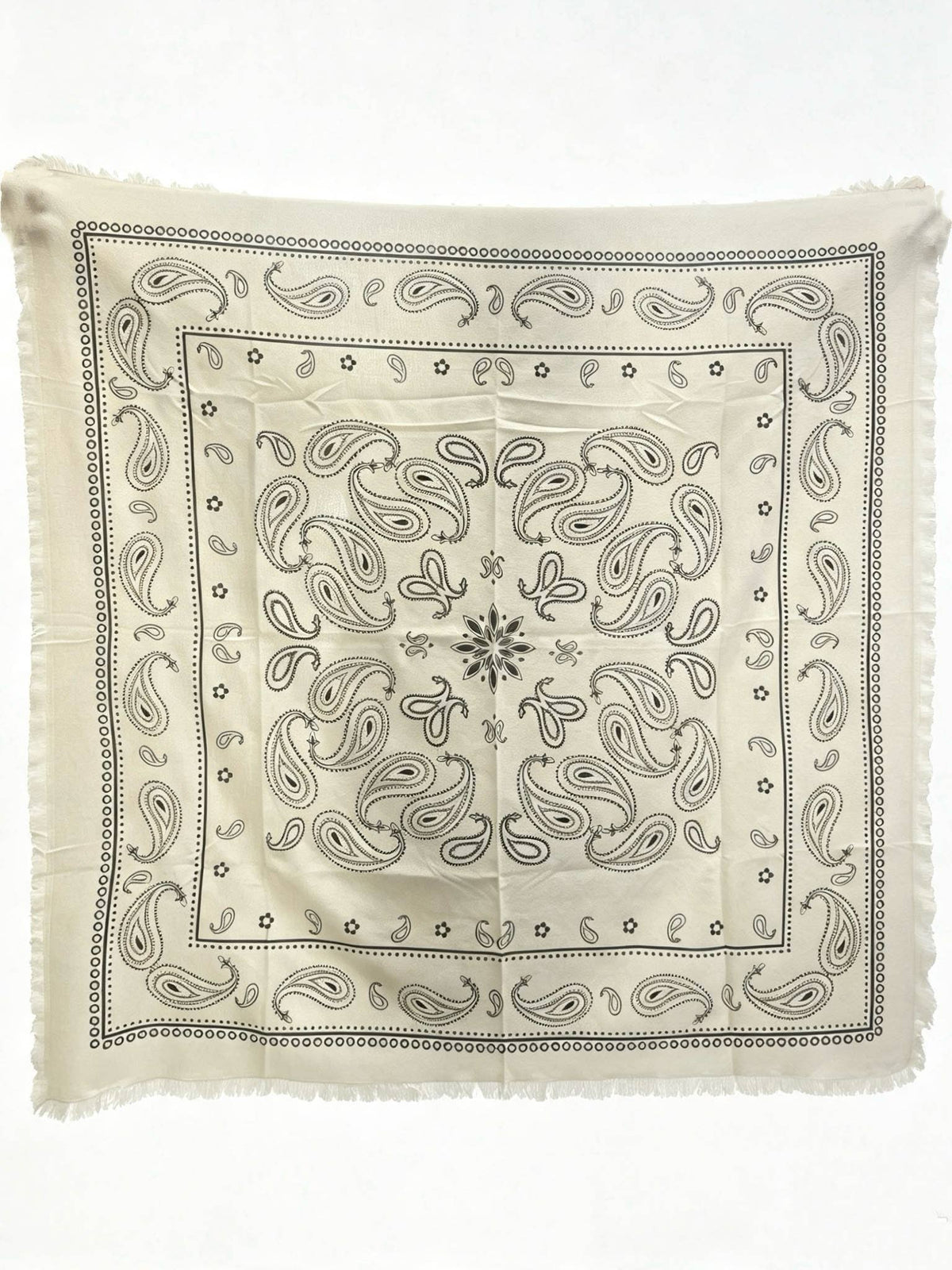 PREORDER: Old Town Paisley Scarf-Light Beige
