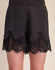 Satin Allure Shorts-Black