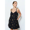Something Special Embellished Mini Dress-Black