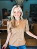 Coffee Time Faux Leather Top