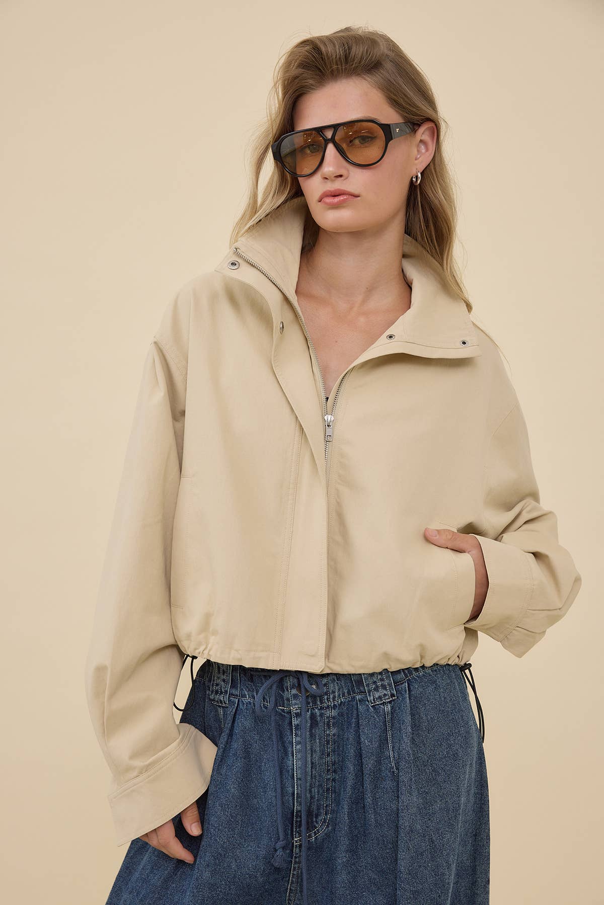 Easygoing Drawstring Jacket