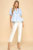 Pure Perfection Puff Sleeve Top-Light Blue