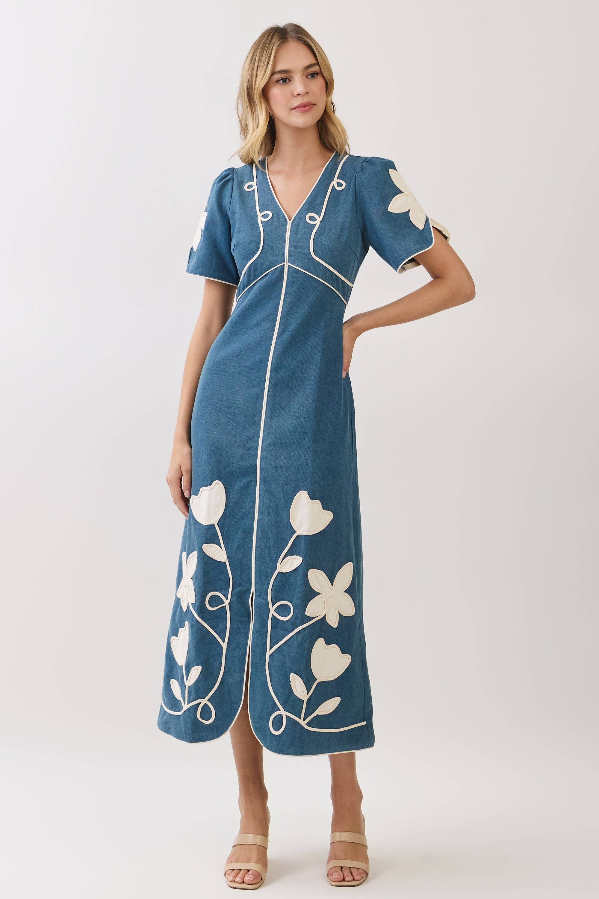 Countryside Belle Denim Midi Dress