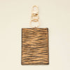 Animal Print Card Holder- Zebra Brown