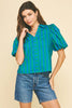 Myrtle Beach Striped Top-Blue/Green