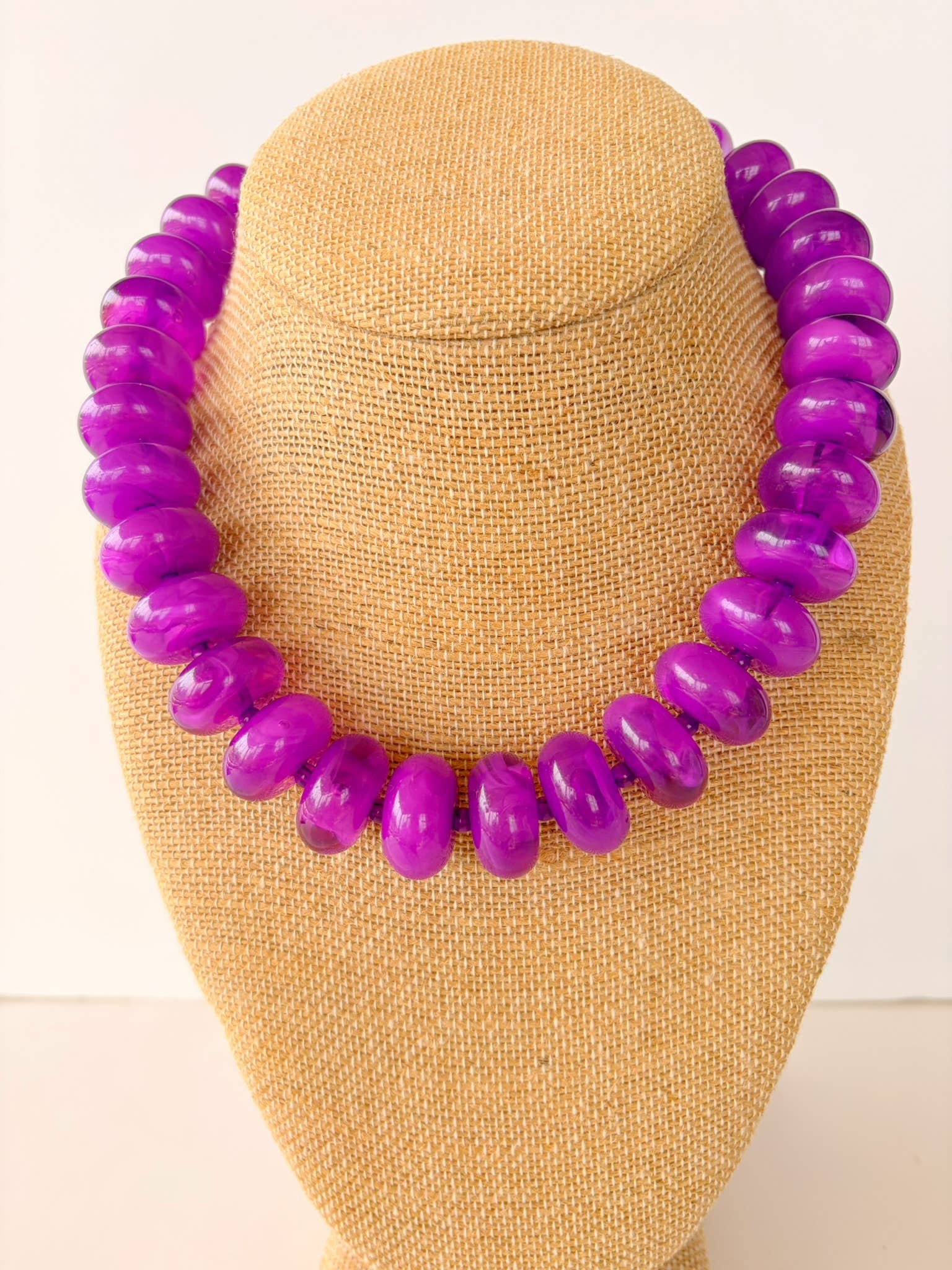 Rory Beaded Necklace-Purple