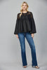 Orchard Picnic Lace Top-Black