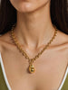 Gold Pearl Chain Necklace