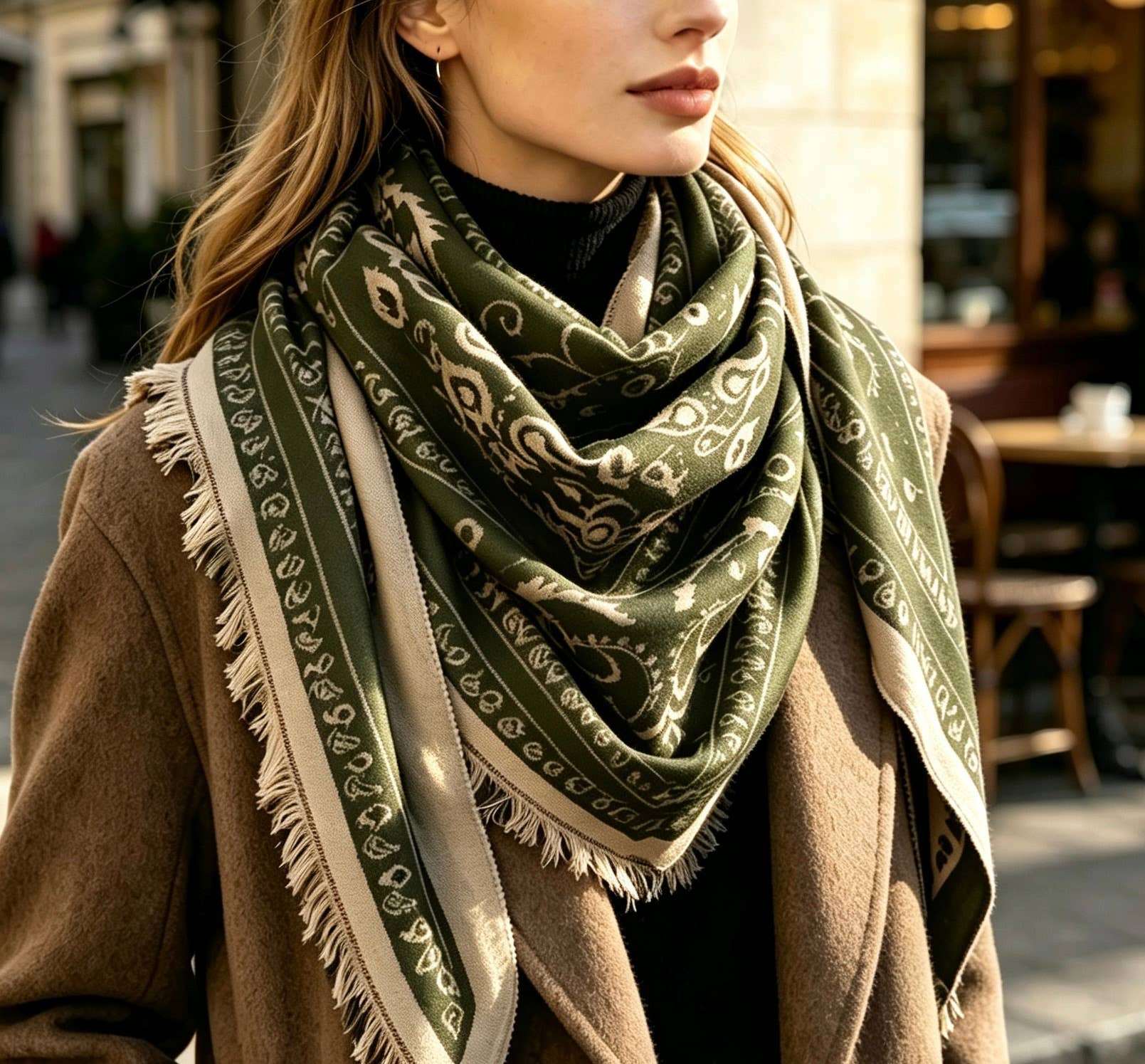 PREORDER: Soft Country Bandana Scarf-Khaki