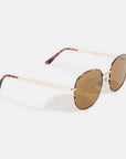 Lucy Metal Frame Sunglasses-Brown