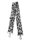 Glitter Animal Bag Strap-Silver Cheetah