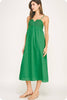 Bring the Chic Linen Midi Dress-Emerald
