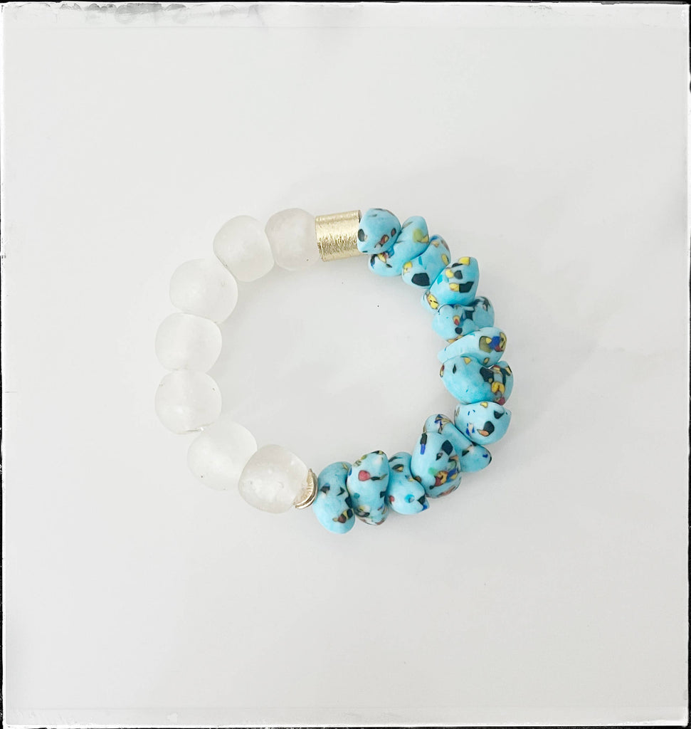 Moonglow Bracelet- Turquoise/Clear