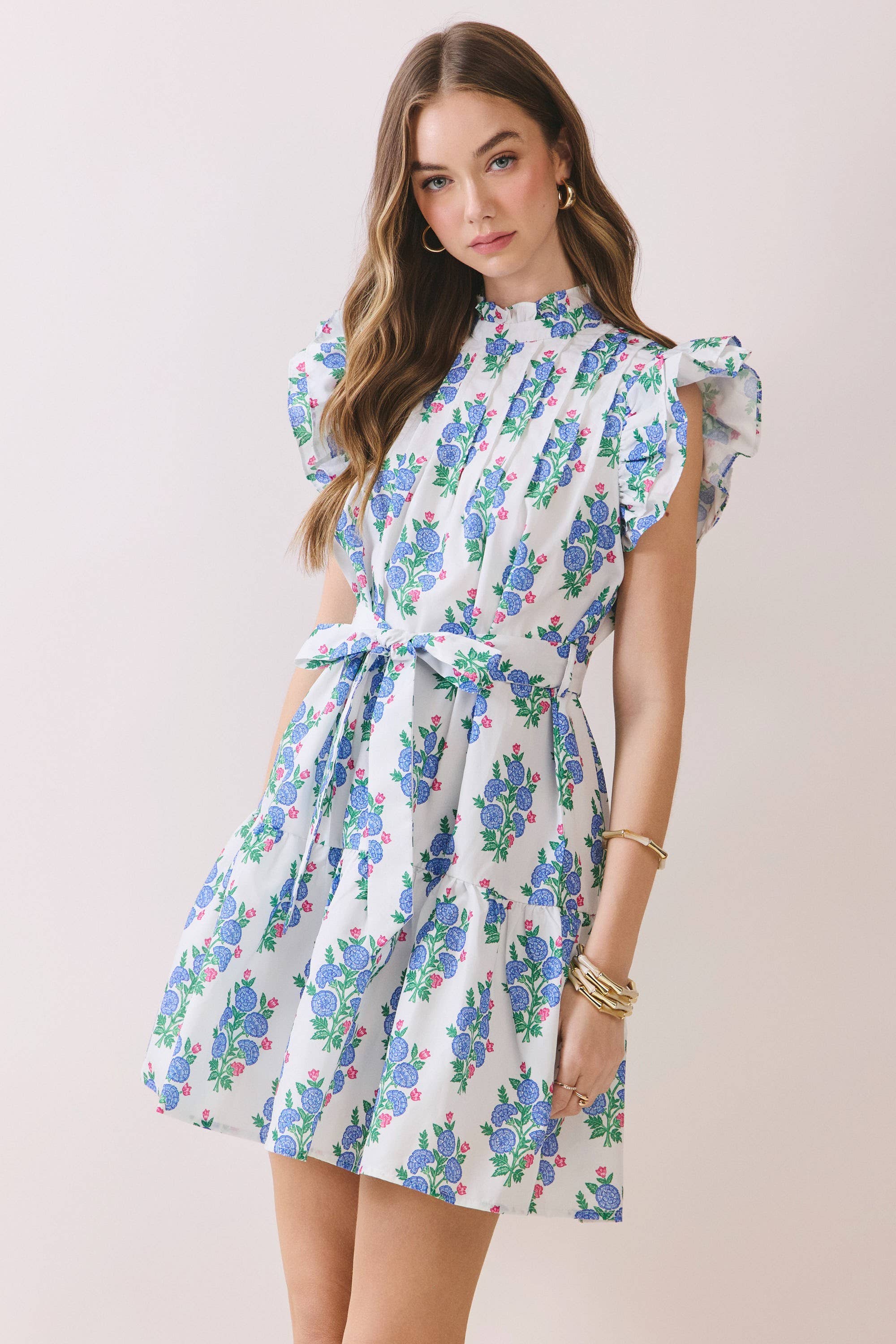 Tuscany Charm Floral Mini Dress