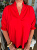 My Type Poplin Top-Red