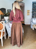 Fit & Flare Maxi Skirt-Mocha