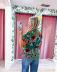 Rustic Retreat Velvet Jacket-Green