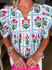 In The Garden Floral Top-Magenta