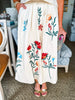 Picking Flowers Embroidered Skirt Set