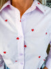 Piece of My Heart Button Down Shirt- Pink