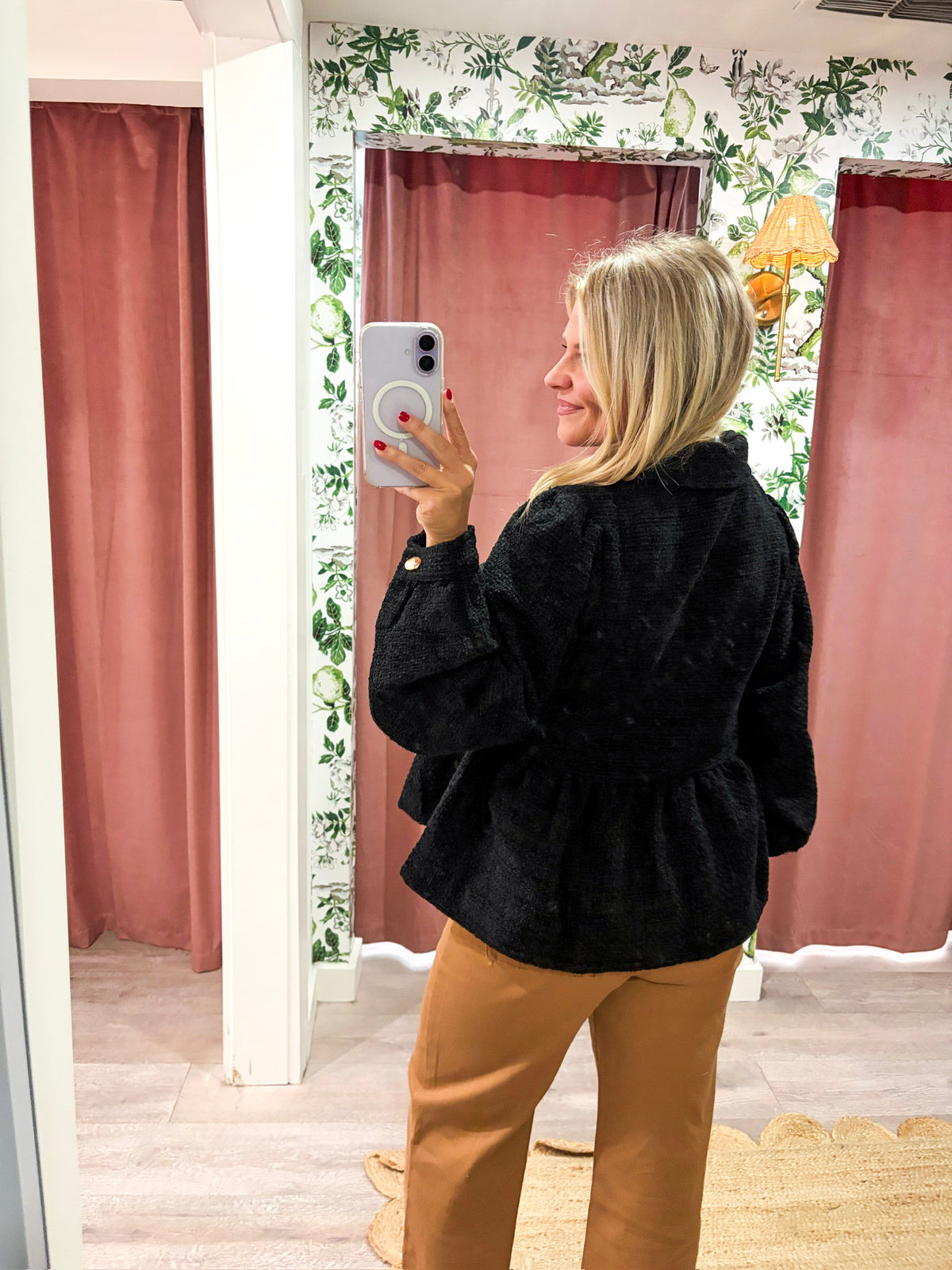 The Duchess Peplum Jacket-Black