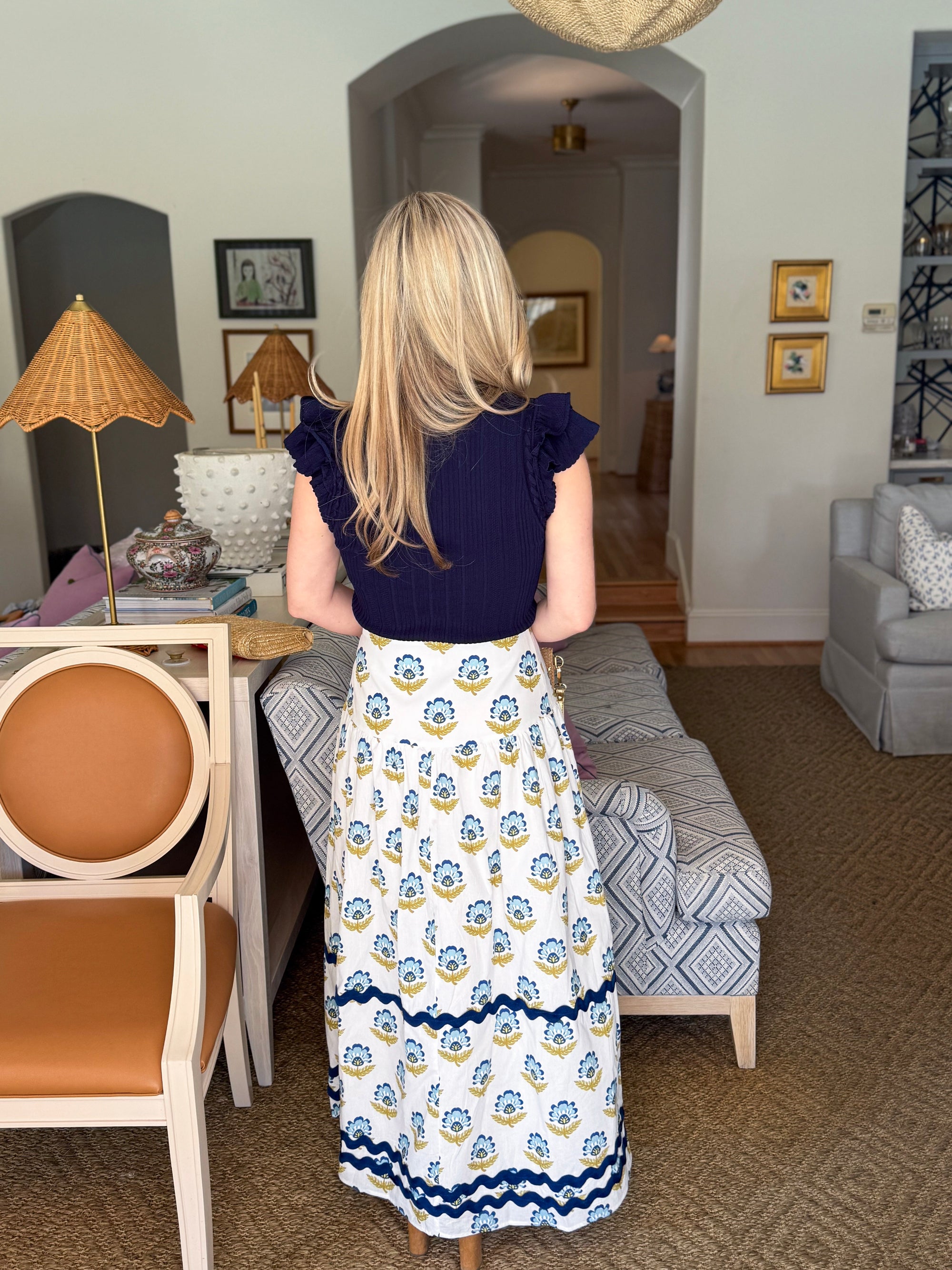 Folklore Floral Midi Skirt