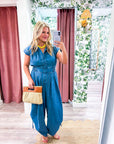 Palm Coast Denim Jumpsuit