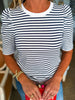 Coretta Stripe Ruched Top