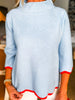 Go With the Flow Knit Top-Blue/Orange