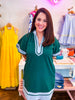 Mykonos Meetup Mini Dress-Green