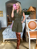 Chic Style Mini Dress-Olive
