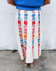 Floral Harmony Embroidered Midi Skirt