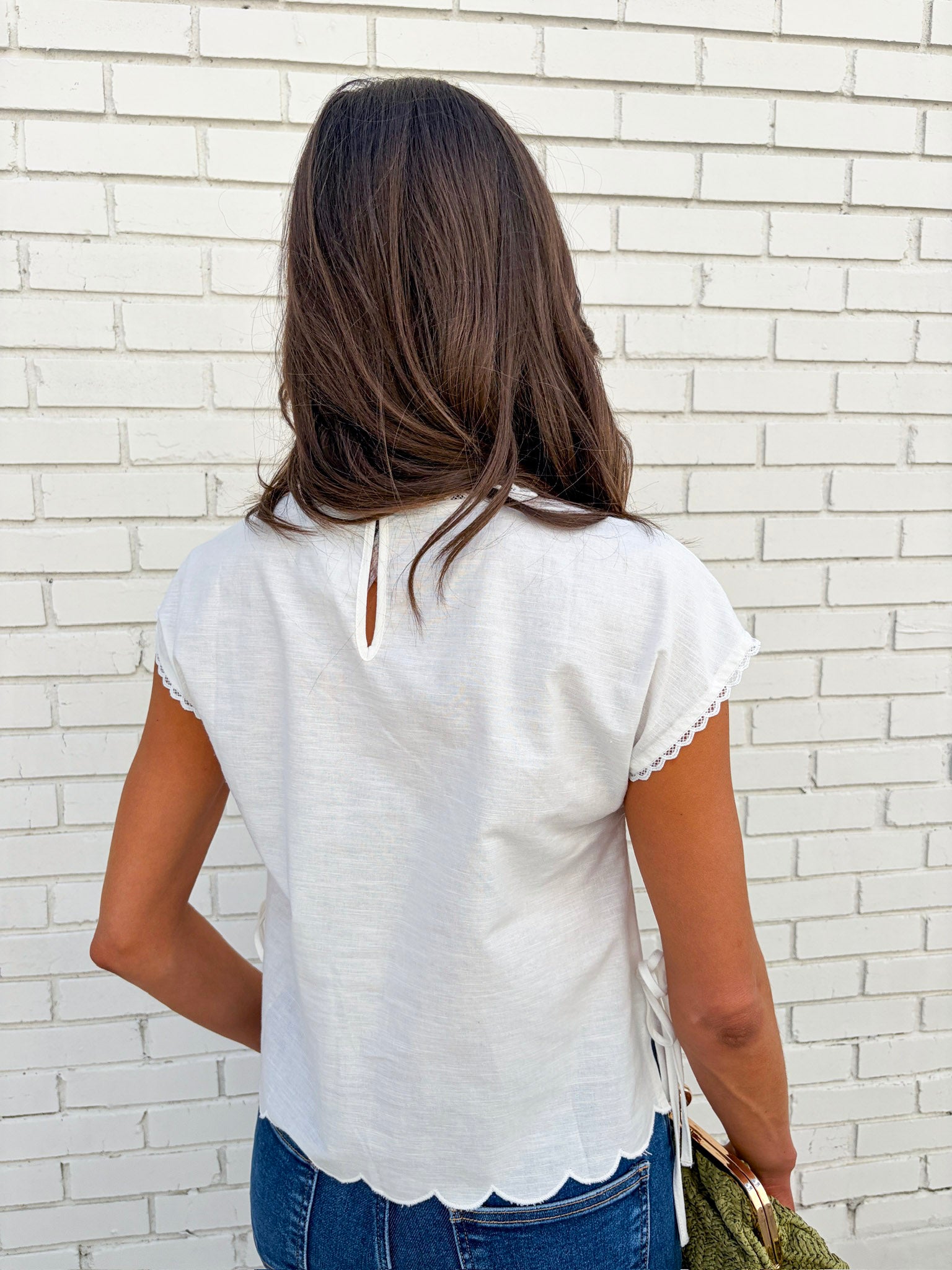 Garden Grace Linen Top