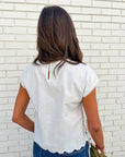 Garden Grace Linen Top