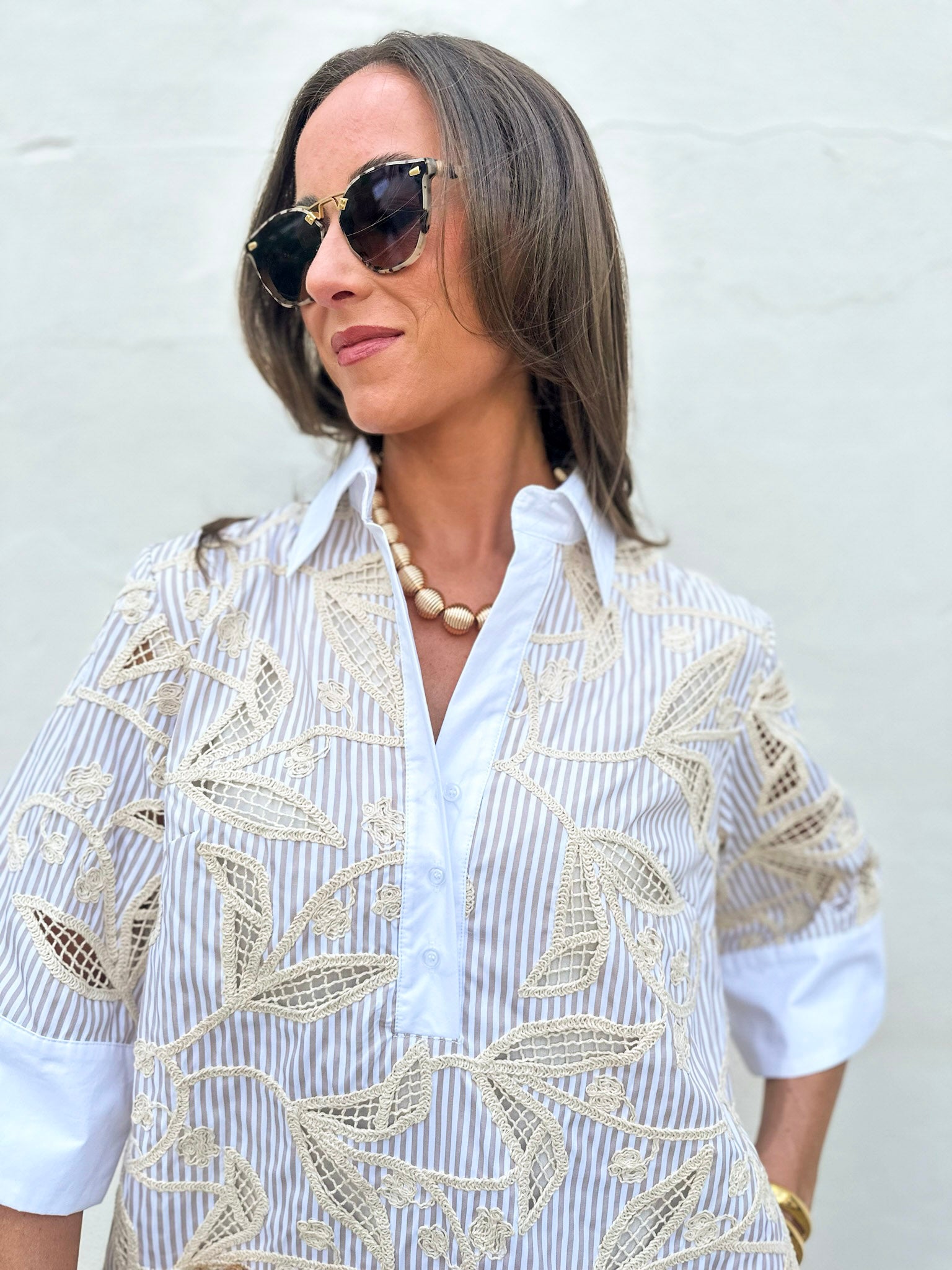 Floral Horizon Shirt Dress