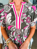 Paisley Perk Pattern Midi Dress