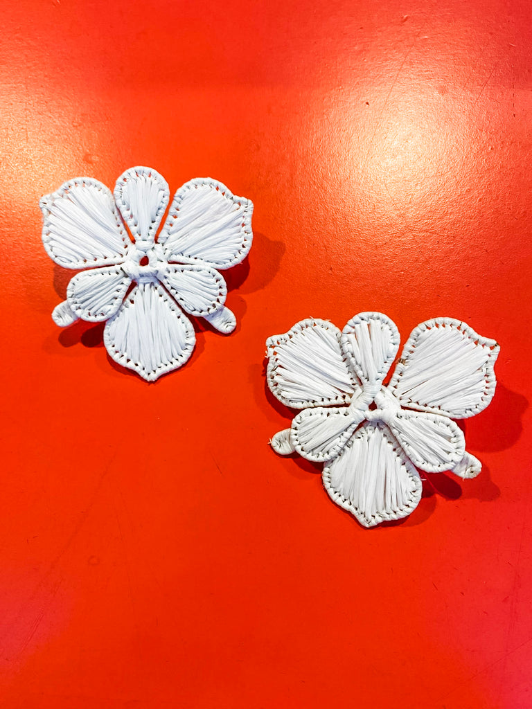 Flora Stud- White