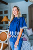 Bohemian Dreams Embroidered Top- Dark Navy